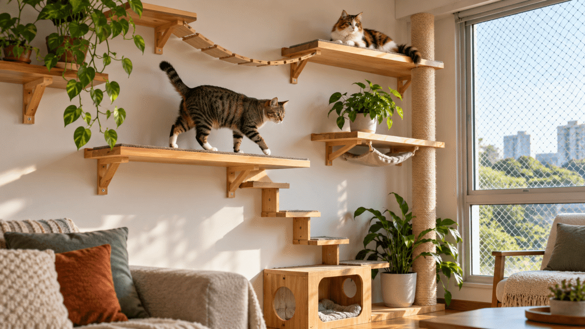Prateleiras para gatos
