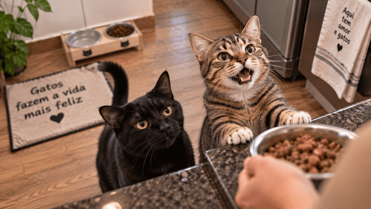 Seu gato pede comida