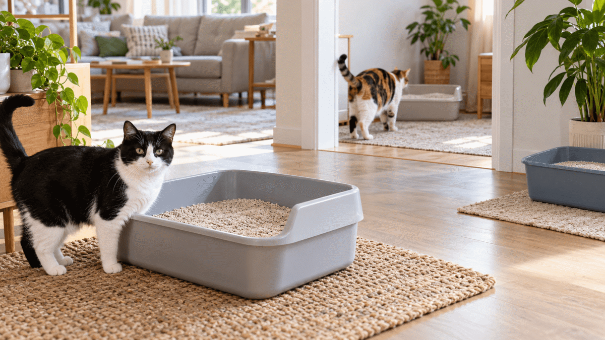 caixas de areia um gato