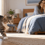 gatos levam brinquedos