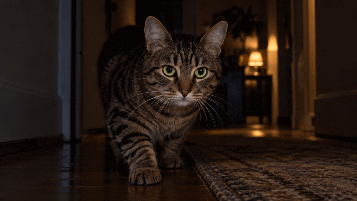 olhos dos gatos brilham